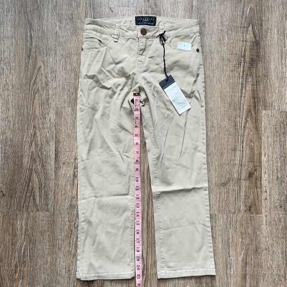 Sanctuary Womens Denim Capri Pants, Beige, 24 - Picture 3 of 5